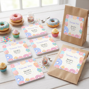 Thank You Baby Sprinkle Casual Baby Shower Square Sticker