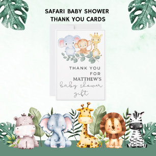 Thank You Baby's Name Animal Safari baby shower