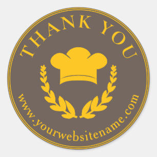 Thank You Bakery Label Sticker