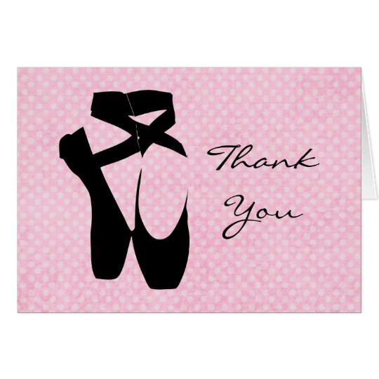 Thank You Ballet Shoes Card