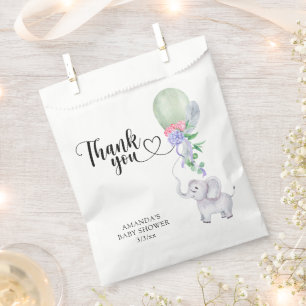 Thank you Balloon and Elephant  Favour Bag