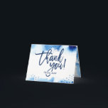 THANK YOU bar mitzvah modern dark blue painted Card<br><div class="desc">by kat massars >>> WWW.SIMPLYSWEETPAPERIE.COM <<< A modern, simple design for a THANK YOU CARD Setup as a template it is simple for you to add your own details, or hit the customize button and you can add or change text, fonts, sizes etc TIP :: 1. To resize / reposition...</div>