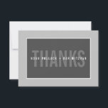 THANK YOU BAR MITZVAH modern geometric mono grey<br><div class="desc">by kat massard >>> https://linktr.ee/simplysweetpaperie <<< A simple, stylish way to say thank you to your guest's for attending your event. Setup as a template it is simple for you to add your own details, or hit the customise button and you can add or change text, fonts, sizes etc TIP...</div>