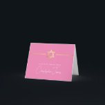 THANK YOU bar mitzvah modern gold jewish star pink<br><div class="desc">[ NOTE - THE GOLD EFFECT IS A PRINTED PICTURE ] A modern, simple design for THANK YOU CARD Setup as a template it is simple for you to add your own details, or hit the ize button and you can add or change text, fonts, customsizes, etc TIP: 1. To...</div>