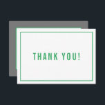 THANK YOU BAR MITZVAH modern simple green grey<br><div class="desc">by kat massard >>> https://linktr.ee/simplysweetpaperie <<< A simple, stylish way to say thank you to your guest's for attending your event. Setup as a template it is simple for you to add your own details, or hit the customise button and you can add or change text, fonts, sizes etc TIP...</div>