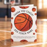 Thank You Basketball Coach Add Team Player Names