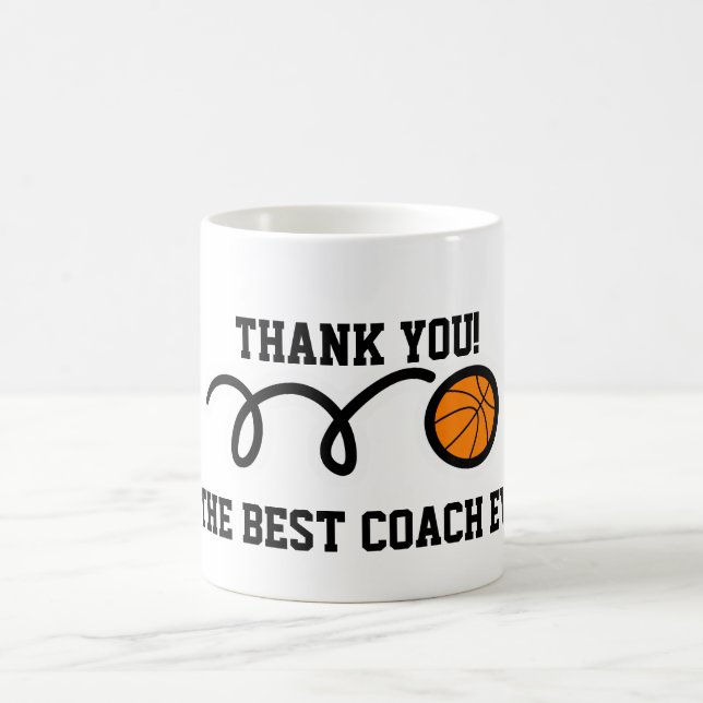 Thank you basketball coach coffee mug (Center)