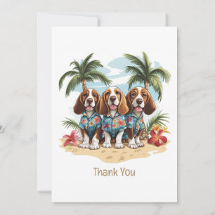 Thank You Basset Hound Dogs Hawaiian Shirts Card