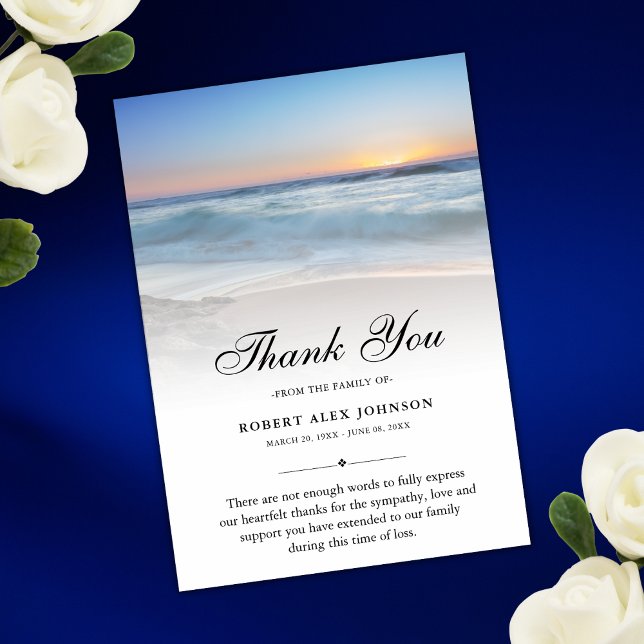 Thank You Beach Funeral Photo Sympathy Grief (Creator Uploaded)