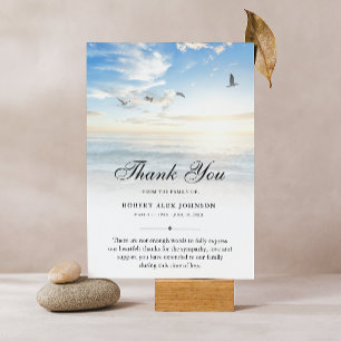 Thank You Beach Funeral Photo Sympathy Grief
