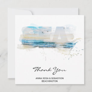 *~* THANK YOU Beach Sunset Sunrise Waves AR7 Card