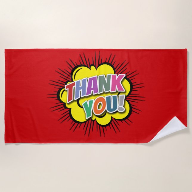 Thank You Beach Towel (Front)