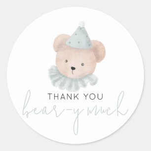 Thank You Bear-y Much Classic Round Sticker