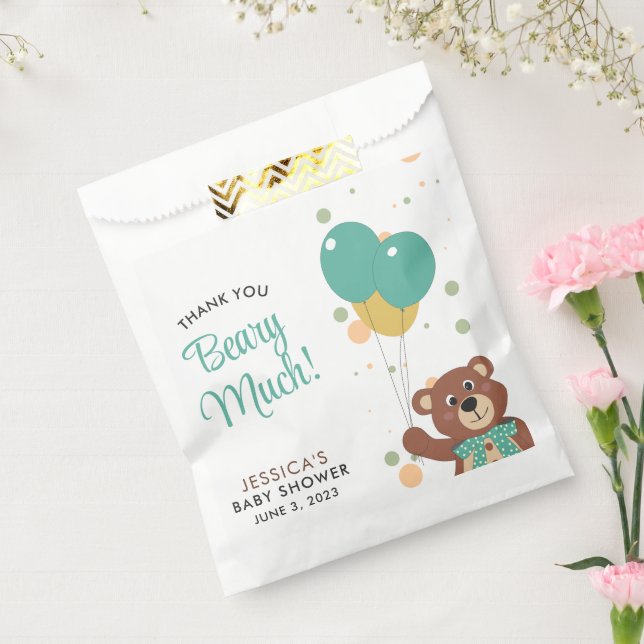 Thank You Beary Much Cute Baby Bear Gender Neutral Favour Bag (Sealed)
