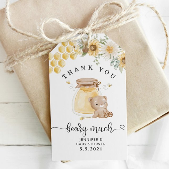 Thank you beary much honey bee favour tag (Creator Uploaded)