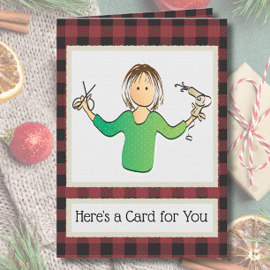 Thank You Beautician Hairstylist for Her Christmas Card