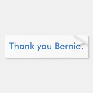 Thank you Bernie bumper sticker