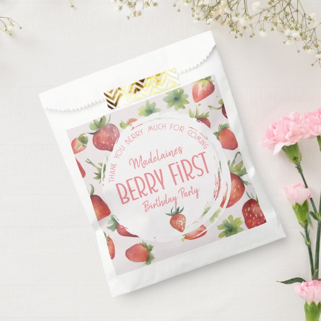 Thank You Berry Much 1st Berry First Birthday Favour Bag (Sealed)