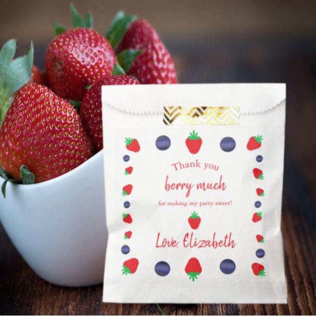 Thank You Berry Much Birthday Thank You Favour Bag (Creator Uploaded)