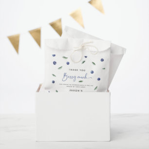 Thank You 'Berry Much' Blueberry 1st Birthday Favour Bag