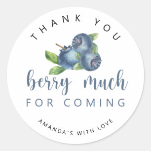 Thank you berry much  classic round sticker