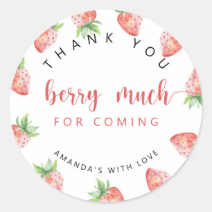 Thank you berry much  classic round sticker