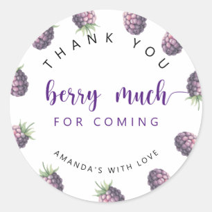 Thank you berry much  classic round sticker