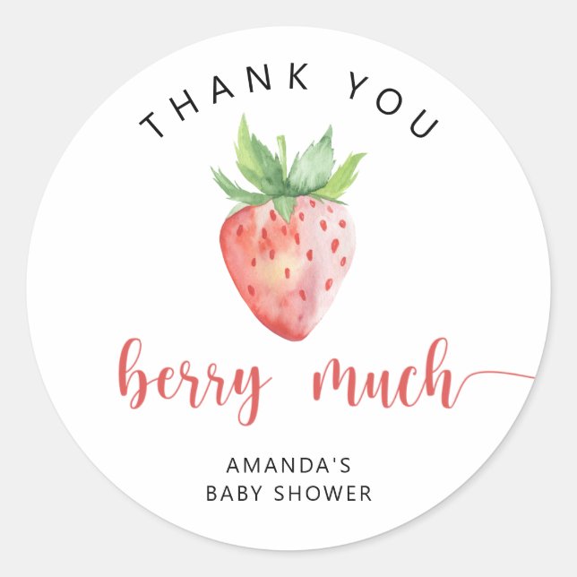 Thank you berry much  classic round sticker (Front)