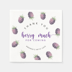 Thank you berry much  napkin