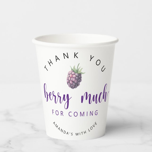 Thank you berry much  paper cups (Front)