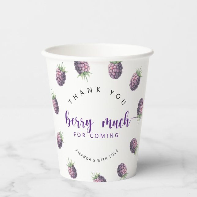 Thank you berry much  paper cups (Front)