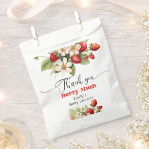 Thank you berry much Strawberry baby shower Favour Bag