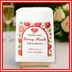 Thank You Berry Much Strawberry Baby Shower Favour Bag
