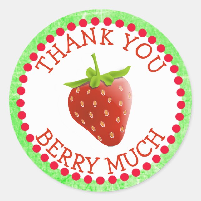 Thank you Berry Much Strawberry Stickers (Front)
