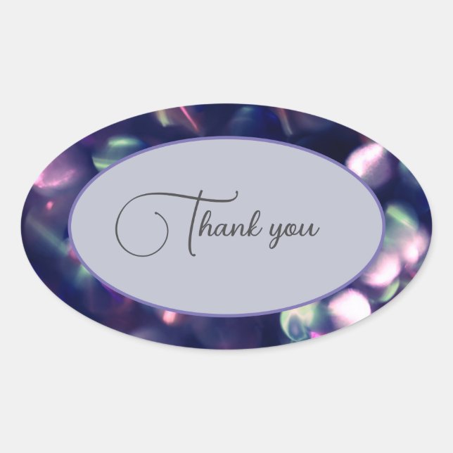 "Thank You" Berry Sparkle Sticker (Front)