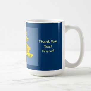Thank you Best Friend! Coffee Mug Daffodil Flowers