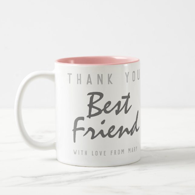 Thank You Best Friend Two-Tone Coffee Mug (Left)