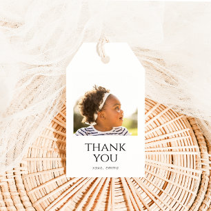 Thank You Birthday Gift Tag with Photo