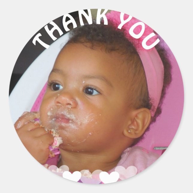 Thank You Birthday Girl Photo Sticker (Front)