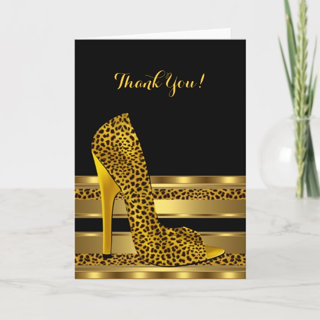 Thank You Birthday Party Celebration Leopard 3 (Front)