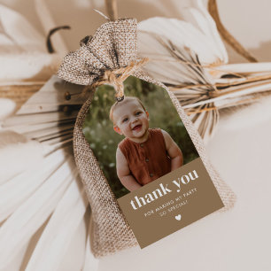 Thank you Birthday Photo Gift Tags