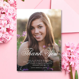 Thank You birthday photo script elegant