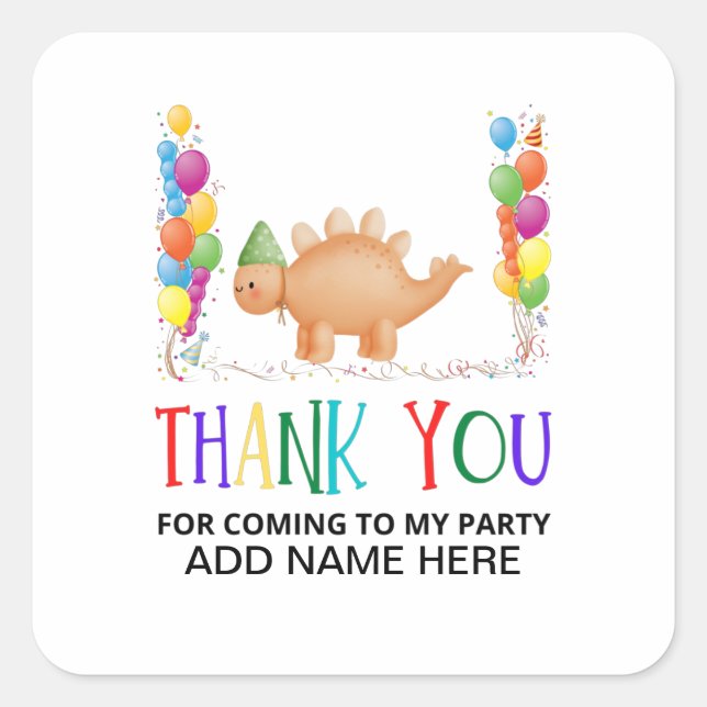 Thank You Birthday   Square Sticker (Front)
