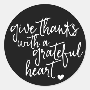Thank You Black And White Motivational Attitude Classic Round Sticker