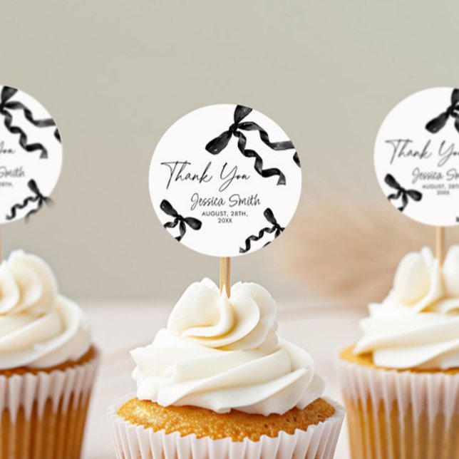 Thank You Black Bow Sticker (Creator Uploaded)