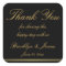 Thank You Black Gold Elegant Wedding Stickers