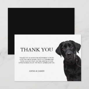 Thank you Black Labrador Baby Shower Cards