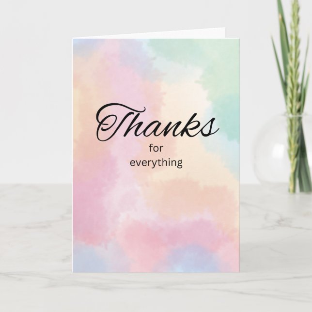 Thank you - blank card (Front)