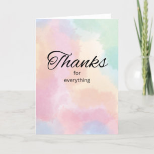 Thank you - blank card