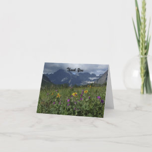 Thank You, Blank Inside, Mountain Wildflowers  You Card
